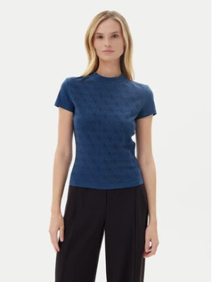 Guess T-Shirt W4BI26 J1314 Granatowy Slim Fit