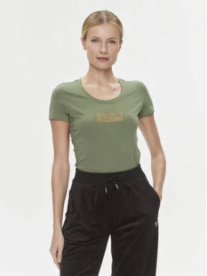 Guess T-Shirt W4RI33 J1314 Zielony Slim Fit