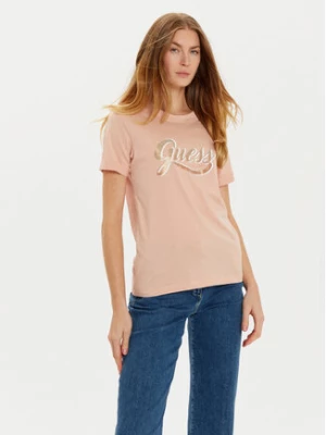 Guess T-Shirt W4YI09 JA914 Różowy Regular Fit