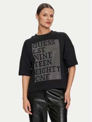 Guess T-Shirt W4YI28 I3Z14 Czarny Boxy Fit