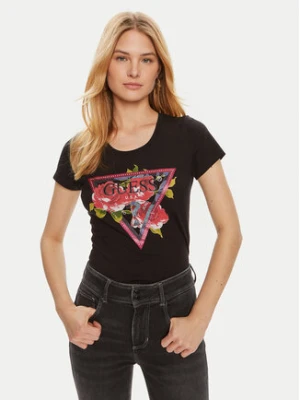 Guess T-Shirt W4YI71 J1314 Czarny Regular Fit