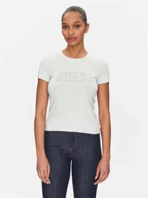 Guess T-Shirt W5GI04 J1314 Błękitny Slim Fit Niebieski jasny