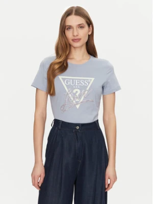 Guess T-Shirt W5GI05 I3Z14 Błękitny Regular Fit