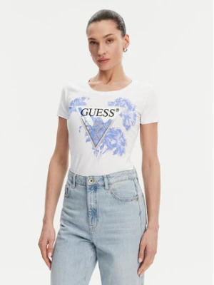 Guess T-Shirt W5GI08 J1314 Biały Slim Fit