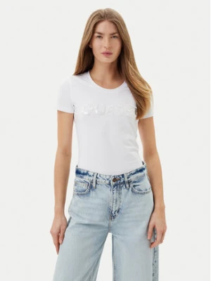 Guess T-Shirt W5GI17 J1314 Biały Slim Fit