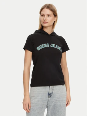 Guess T-Shirt W5GP28 J1314 Czarny Regular Fit