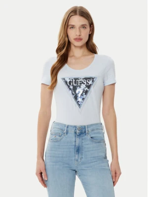 Guess T-Shirt W5RI00 J1314 Niebieski Regular Fit