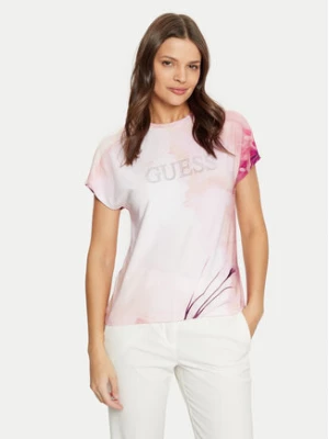 Guess T-Shirt W5RI09 K68D2 Różowy Regular Fit