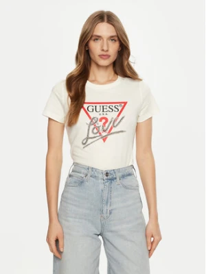 Guess T-Shirt W5RI10 I3Z14 Écru Regular Fit