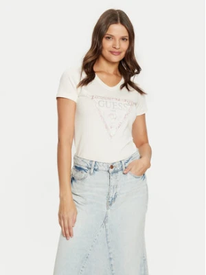 Guess T-Shirt W5RI21 J1314 Écru Regular Fit