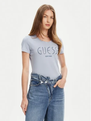 Guess T-Shirt W5YI05 J1314 Niebieski Regular Fit