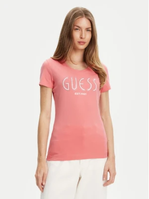 Guess T-Shirt W5YI05 J1314 Różowy Regular Fit