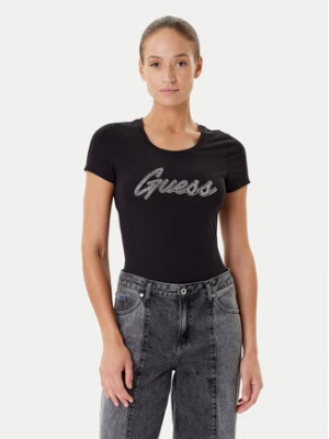 Guess T-Shirt W5YI16 J1314 Czarny Regular Fit