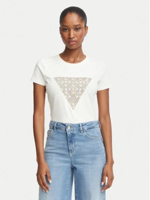 Guess T-Shirt W6BI61 K7948 Kremowy Regular Fit
