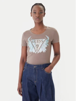 Guess T-Shirt W6GI12 K3027 Brązowy Regular Fit