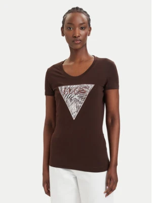 Guess T-Shirt W6GI19 K3042 Brązowy Regular Fit