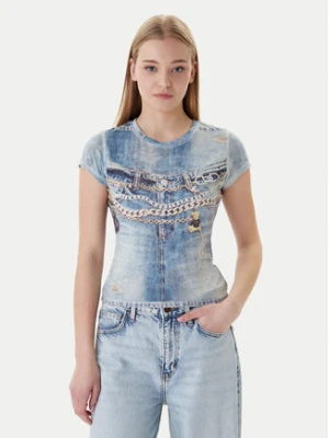 Guess T-Shirt W6RI52 KCCG0 Niebieski Regular Fit