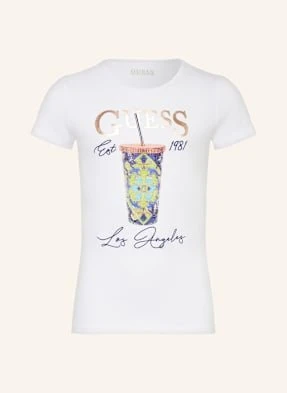 Guess T-Shirt Z Cekinami weiss