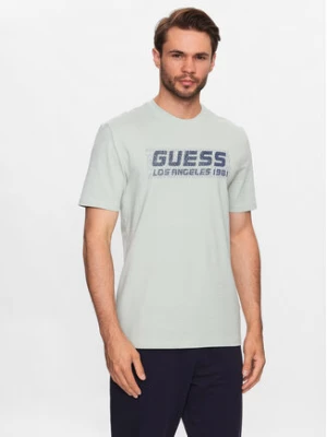 Guess T-Shirt Z3YI03 J1314 Niebieski Slim Fit