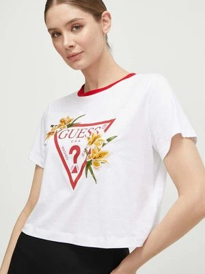 Guess t-shirt ZOEY damski kolor biały V4GI02 K46D1