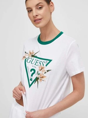 Guess t-shirt ZOEY damski kolor biały V4GI02 K46D1