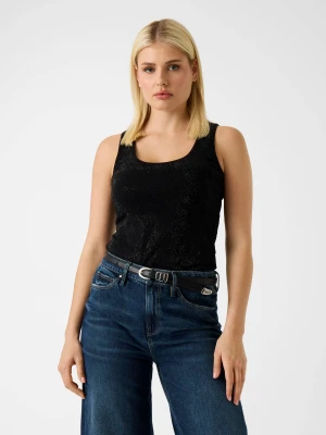 GUESS Top ALLOVER | Slim Fit czarny