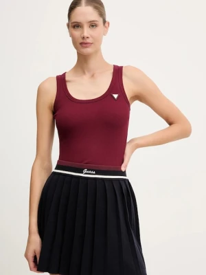 Guess top COLETTE damski kolor bordowy V4YP06 K8RT2