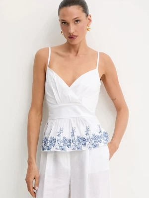 Guess top damska kolor biały z aplikacją W5GH1A WH580
