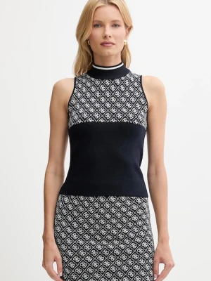 Guess top damski kolor granatowy z półgolfem