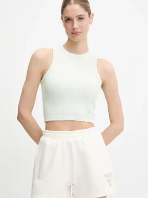Guess top damski kolor turkusowy