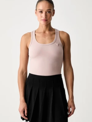 Guess top damski z wiskozą COLETTE różowy