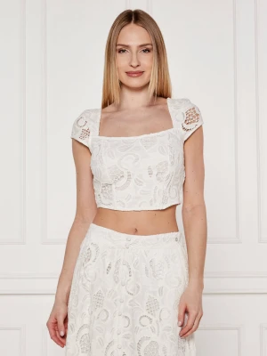 GUESS Top DOMITILLE | Cropped Fit biały
