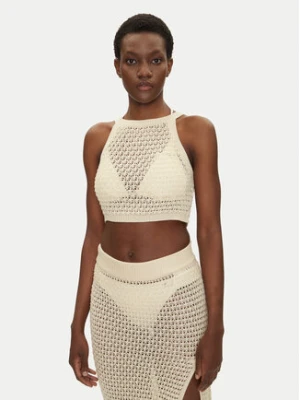Guess Top E5GP02 Z3N30 Écru Regular Fit