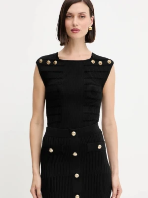 Guess top EVANGELINE damska kolor czarny gładka W5YR12 Z0130