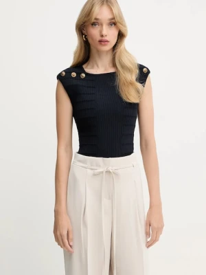 Guess top EVANGELINE damska kolor granatowy gładka W5YR12 Z0130