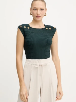 Guess top EVANGELINE damska kolor zielony gładka W5YR12 Z0130