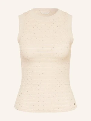 Guess Top Francine Z Kamieniami Ozdobnymi beige
