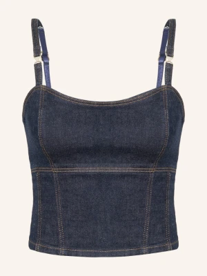 Guess Top Jeansowy Zelda blau GRANATOWY
