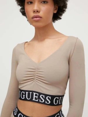 Guess top KIRAN damski kolor brązowy V3BP08 MC04Z