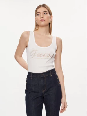 Guess Top Logo W4GP16 K1814 Biały Slim Fit