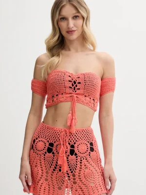 Guess top plażowy kolor pomarańczowy E5GH00 Z3N30