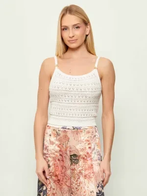 GUESS Top RIVER | Cropped Fit frotté