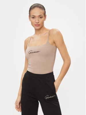 Guess Top Signature V4RP06 J1314 Beżowy Slim Fit