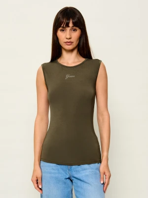 GUESS Top | Slim Fit oliwkowy