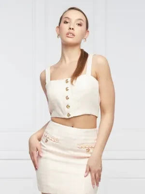 GUESS Top | Slim Fit | z dodatkiem wełny