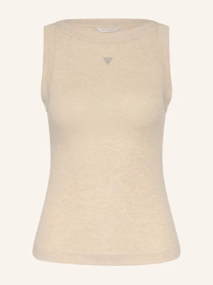 Guess Top Tina Z Ozdobnymi Kamykami beige