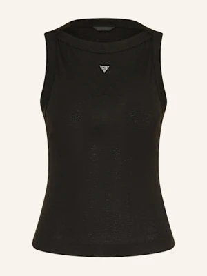 Guess Top Tina Z Ozdobnymi Kamykami schwarz