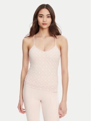 Guess Top V5YP11 MC03W Różowy Slim Fit