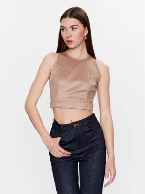 Guess Top W3YH56 WFIY0 Beżowy Slim Fit