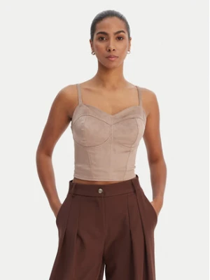 Guess Top W6RH03 WJ472 Beżowy Slim Fit